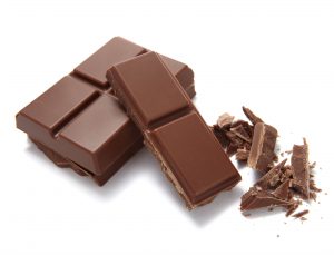 chocolate bar on white background